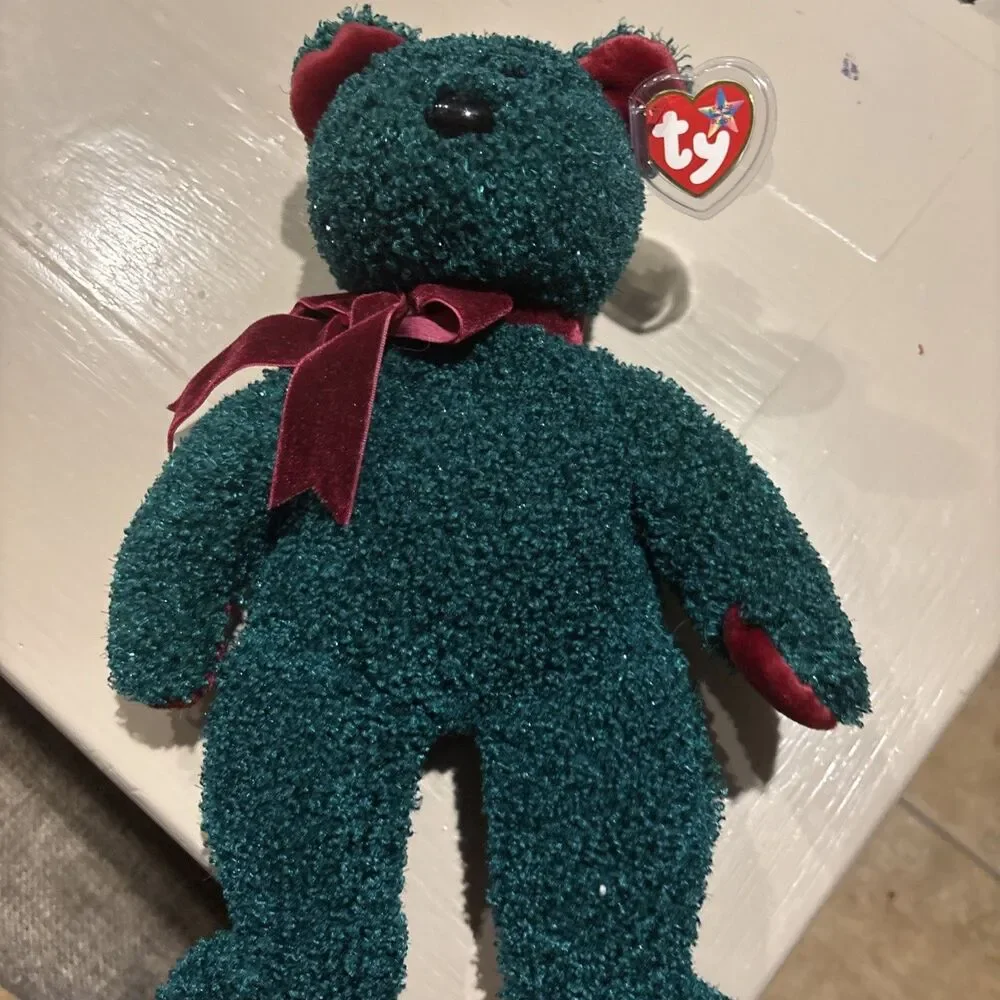 TY Beanie Baby Holiday Teddy 2001 – Large & Medium – Mint w/ Tags